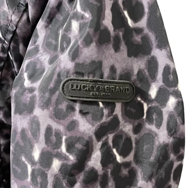 Lucky Brand Premium Performance Leopard Print Rain Jacket S - Image 7