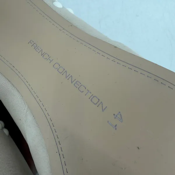 French Connection Pump Women Size 41 10.5 Beige‎ Studded Pointed Toe Stiletto - Image 3