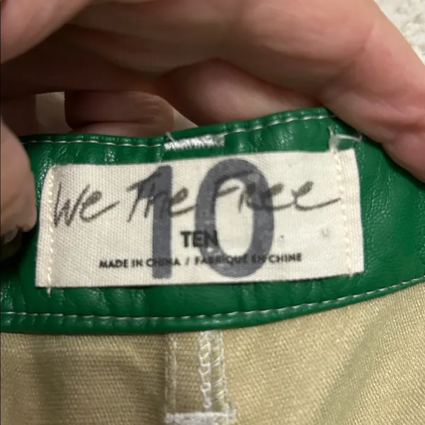We The Free The It Factor Vegan Leather Pants Green - Image 6