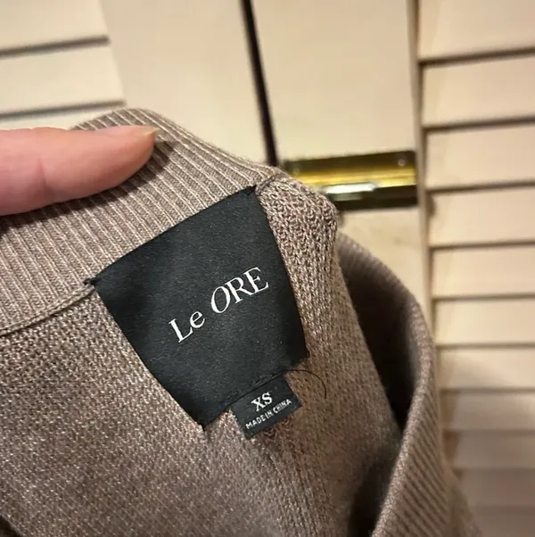 Le Ore Lodi Merino Wool Knit Pants Tan Brown Women’s Size XS - Image 5