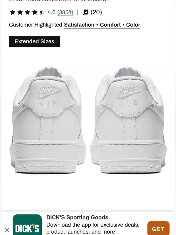 Nike White Air Force size 8 - Image 10