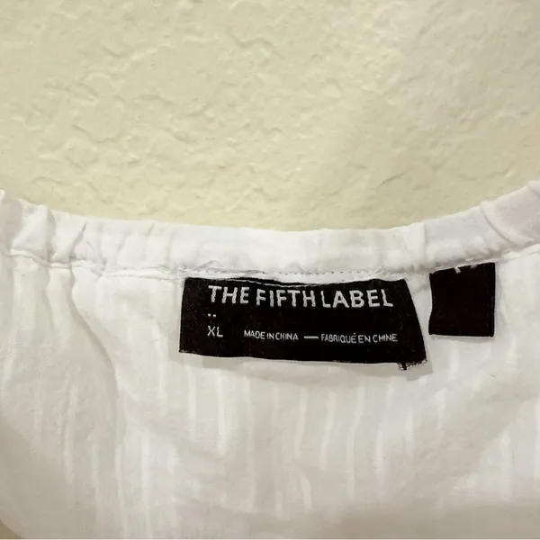 The Fifth Label Elegant White Ruffle Off-Shoulder Blouse Crop Top Size XL - Image 6