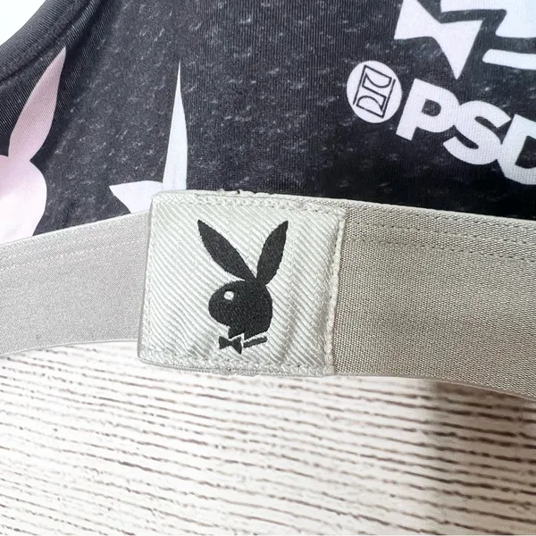 PSD X Playboy Black Pink & Blue Pastel Playboy Bunny Sports Bra Size Large - Image 7