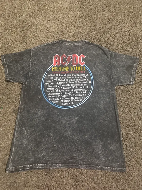 AC/DC Washed Tee Size Large - Image 6
