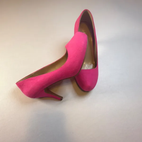 Dream Pairs Tiffanny 7.5 Womens Hot Pink Faux Suede Pointed Toe Heels Pumps - Image 6