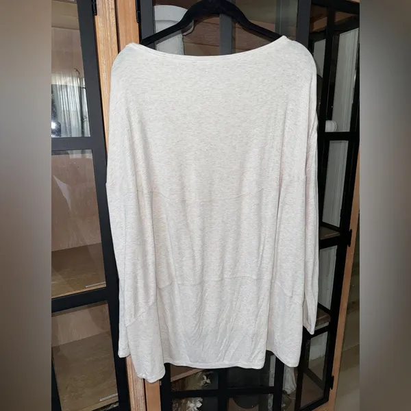 Lululemon ribbed Back In Action long sleeve tee boatneck top oat heather knit - Image 8