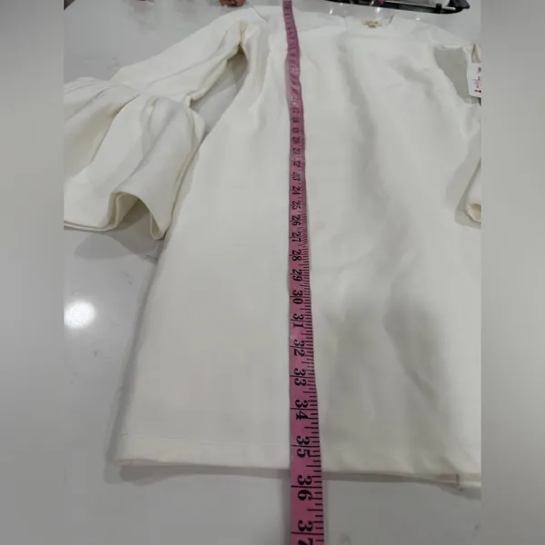 Just Me Elegant White Bell Sleeve Dress - Image 7
