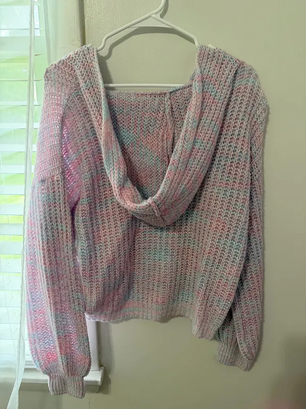 Blue and Pink Knit Pullover Winter Sweater Multiple - Image 2