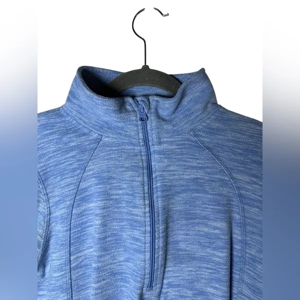 St. John’s Bay Active Blue Space Dye 1/4 Zip Pullover Fleece Lined Size Small‎ - Image 4