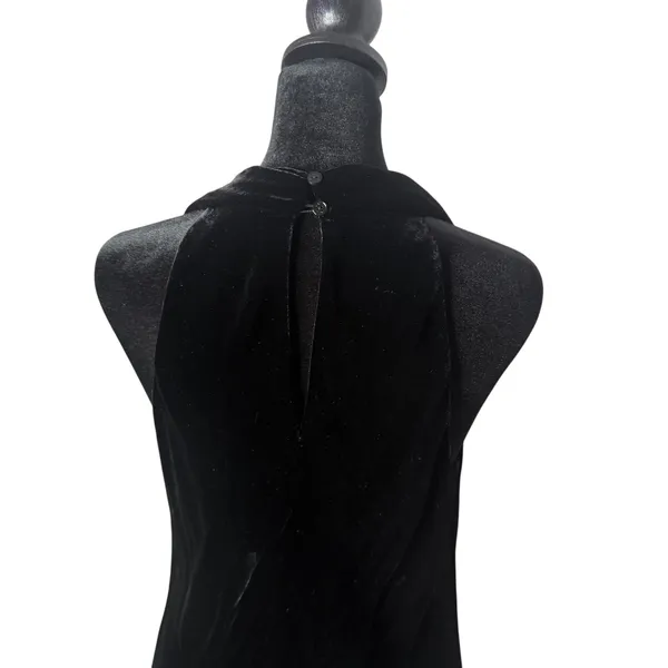 Vince Black Velvet Cowl Neck Top Size 12 Whimsigoth Dark Romantic Holiday‎ - Image 4