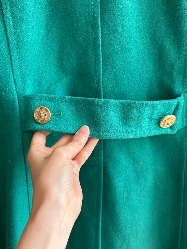 Old Navy Double Breasted Classic Wool Blend Pea Coat, Teal - Blue/Green, Size XL - Image 15