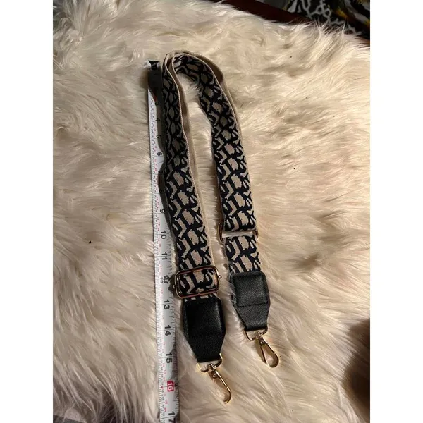 Stylish Adjustable Bag Strap with Gold Accents Blue - Image 3