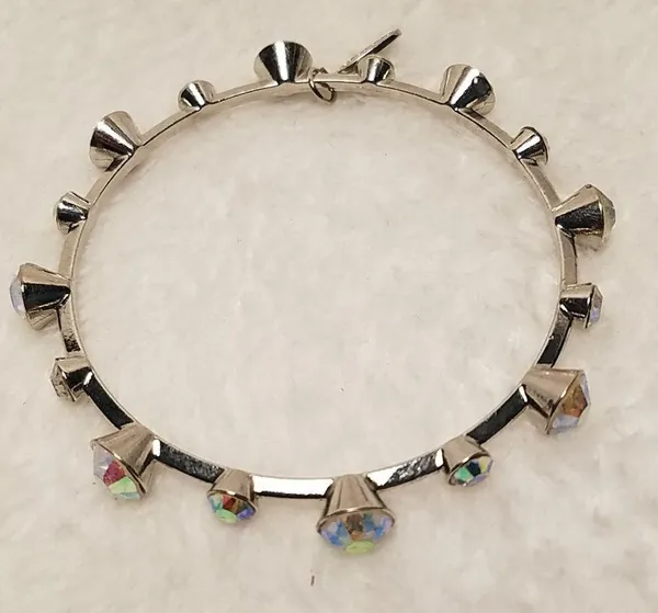 Natasha Silver Rhinestone Bracelet Silver - Image 3