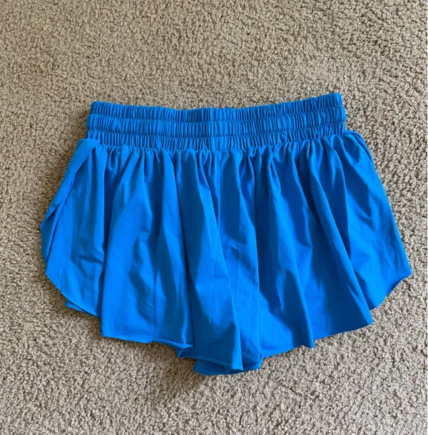 Luogongzi Flowy Shorts Blue - Image 2