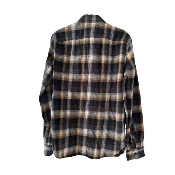 Gap 1969 XS Black Beige Plaid Button Down Shirt - Image 7