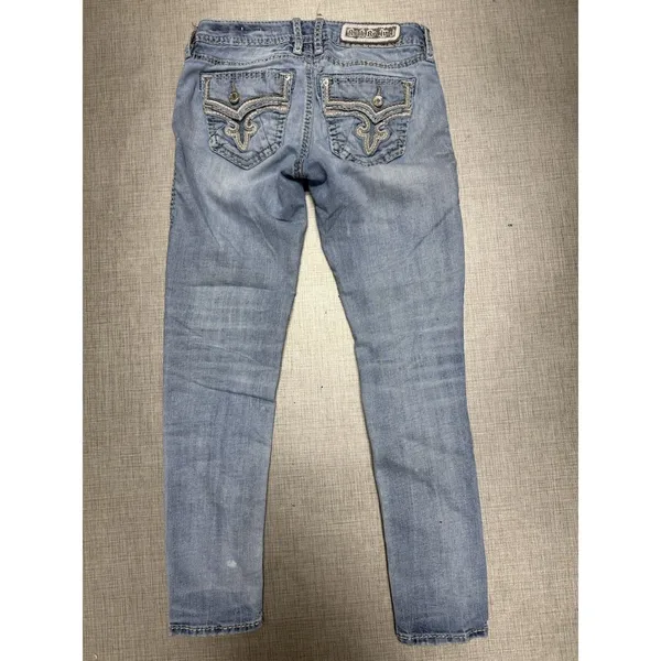 ROCK REVIVAL Women's Low-Rise Distressed Abrienda Skinny‎ Jeans - Size 26 - Image 2