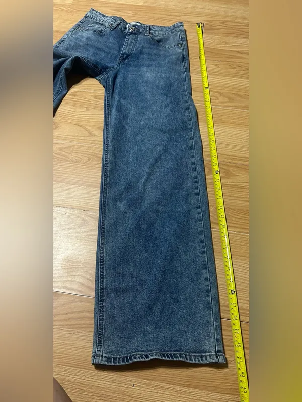 Steve Madden high rise wide leg denim acid wash jeans ladies/jr size 5 w stretch - Image 9