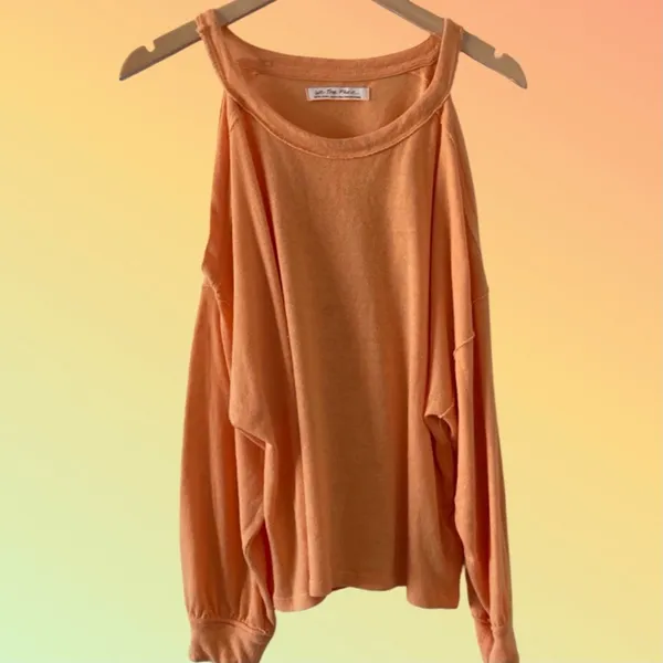 We The Free, Cold Shoulder Top, Women’s, XS, Oversized, Orange - Image 5