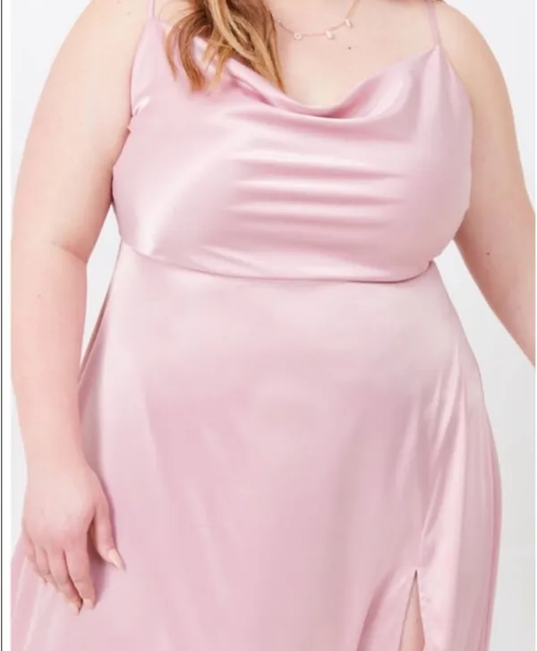 Altar'd State Arula light pink satin dress - Image 2