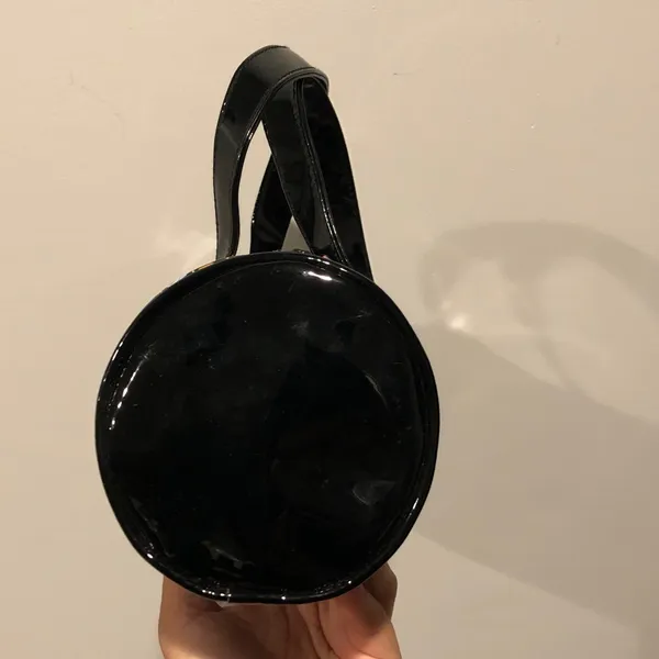 Novelty Black Musical Theatre Print Barrel Mini Bag - Image 4