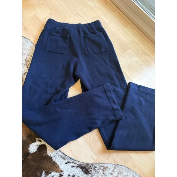 Quince Mongolian Cashmere Straight‎ Leg Pants In True Navy Size Small - Image 3