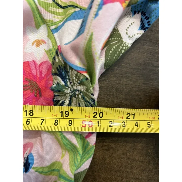 Crown & Ivy Multicolor Floral Tropical Dress Coastal Cruise Beach Modest Large - Image 6