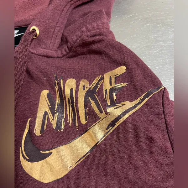 Nike Women’s Maroon Full Zip Hooded with Pockets - Size Small - VGUC - Image 5