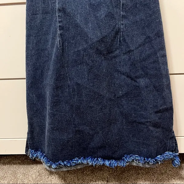 Rocket Candy Denim Fringe Halter Dress - Image 2