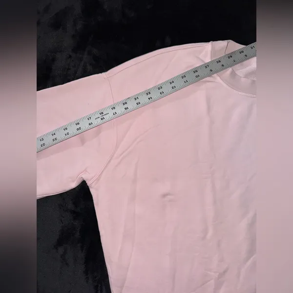 Lululemon Perfectly Oversized Cropped Crew Softstreme Pink Peony‎ Size 14 - Image 6