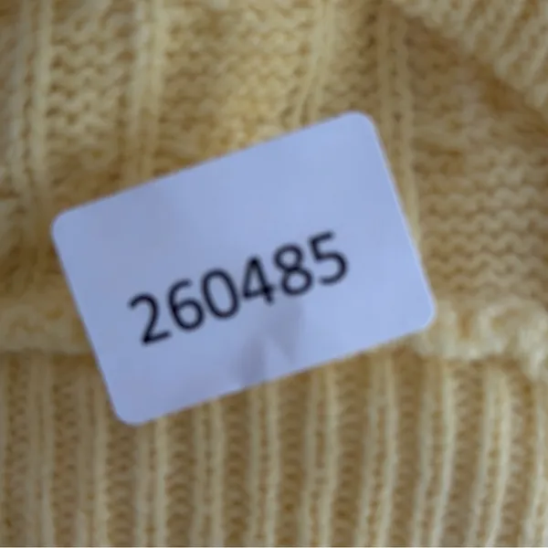 Women's Yellow Cable Knit Scoop Neck Long Sleeve Sweater Size Medium #260485 - Image 7