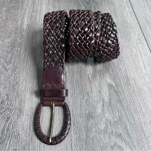 Source Unknown Women’s Brown Braided Leather Belt Western Boho Festival - Image 9