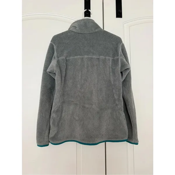 Patagonia Re-Tool Snap-T Fleece Pullover Feather Grey w/Teal Detail Pullover SM - Image 3