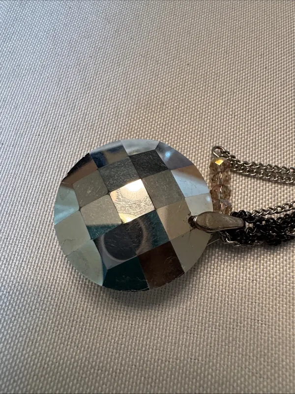 LOFT Multi-Strand Necklace with -Gold Faceted Pendant - Image 6