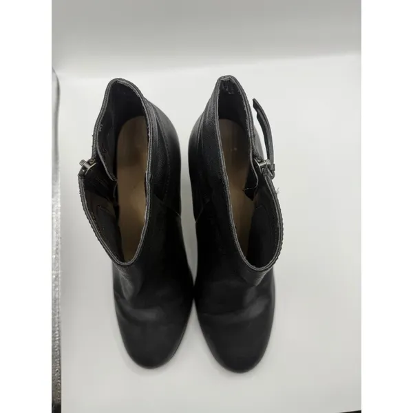Cole Haan Grand OS Black Leather Ankle Boots Womens 8B Block Heel Booties Zipper - Image 5