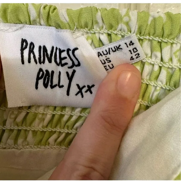 Princess Polly Floral Lime Mini Dress Sz 10 - Image 7
