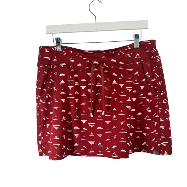 Title Nine Breakthrough Skort Sea Triangle Red Gorpcore Hiking Womens Large‎ - Image 3