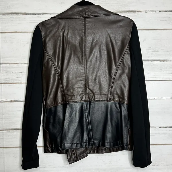 209 WST New York Vegan Leather Moto Jacket Size 8 - Image 2