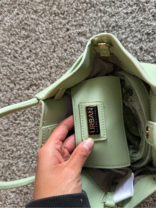 URBAN EXPRESSIONS Green Selena Color Pop Crossbody Tuckernuck Event/ Party Bag - Image 10