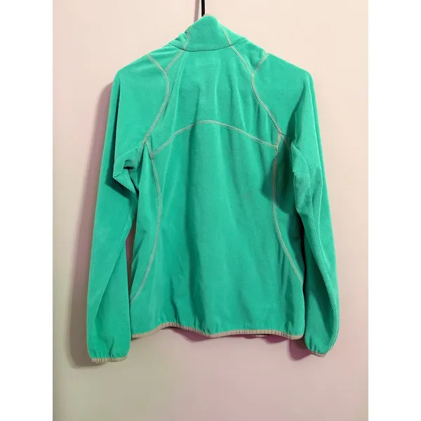 Columbia Green Fleece Half Zip Pullover Sweatshirt‎ Top Women's M/M - Image 5