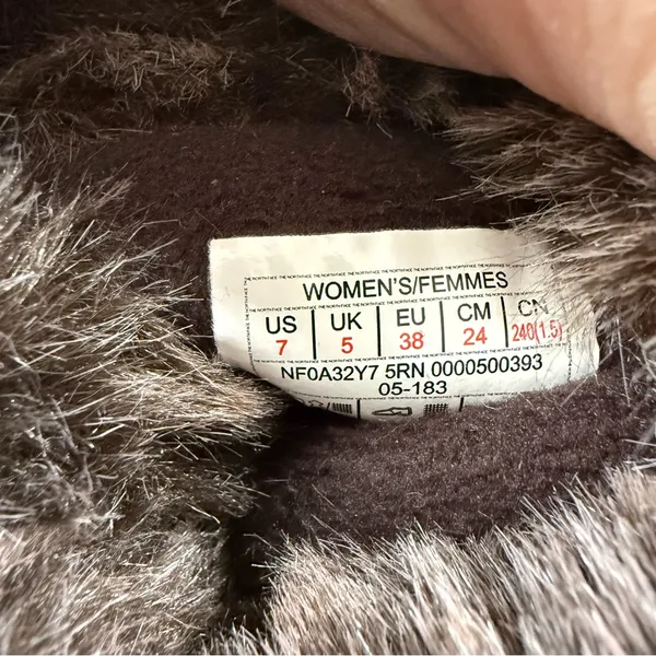 The‎ North Face Nuptse Purna II Winter Snow Boot Brown Suede PrimaLoft Insulated - Image 7
