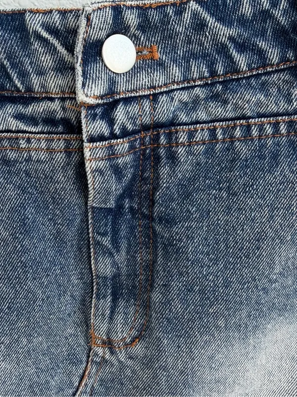 Le Lis Collection Denim Mini Skirt XS Blue Wash Cotton Y2K Casual - Image 2