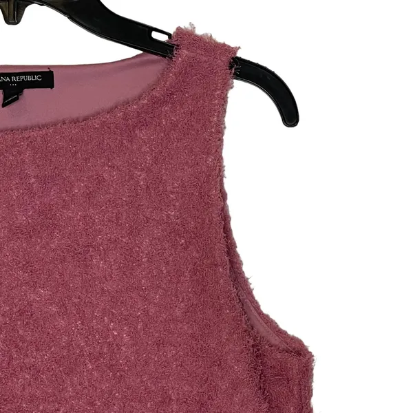 Banana Republic Women Small Fuzzy Knit Tank Sweater‎ Vest Crop Sleeveless Top - Image 4