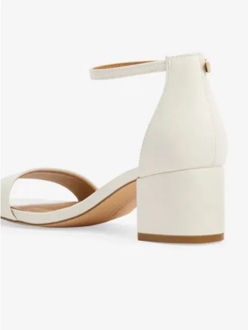 comfortview White Strappy Open-Toe Sandals with Ankle Buckles - Image 7