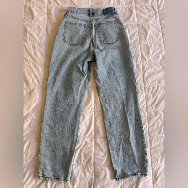 Abercrombie & Fitch Light Blue Straight Leg Jeans - Image 2