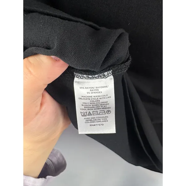 Women’s Ann Taylor Factory Large Black 3/4 Sleeve Blouse - Image 5