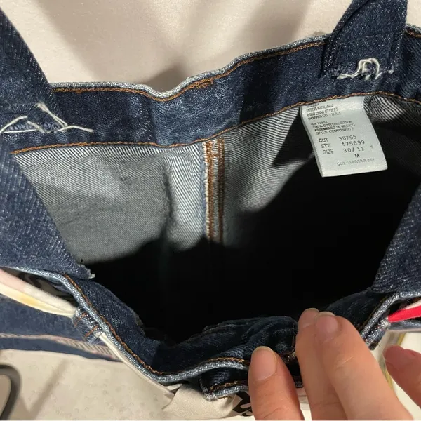 Cute vintage 80’s game day Ohio State jeans denim retrofit purse bag OSU - Image 7