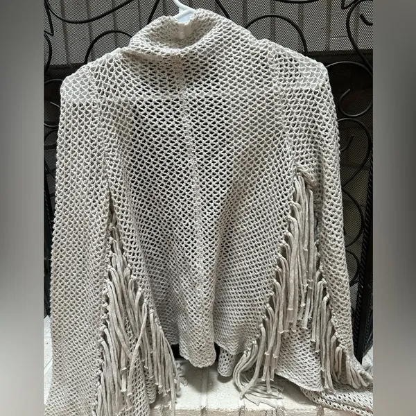 Fringe Cardigan Sweater Oracle Fox for Billabong Size Small jacket duster - Image 6