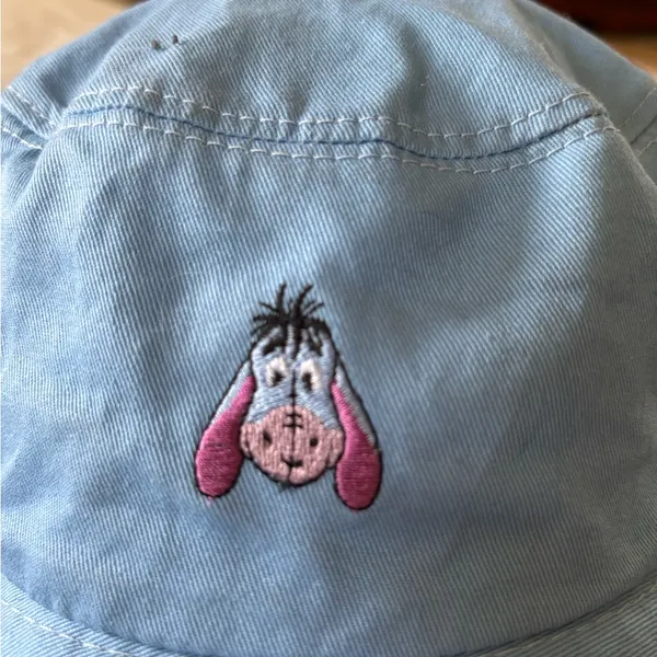 Disney Love Your Melon Blue Bucket Hat Eeyore Embroidered Adult L/XL Cotton USA - Image 3