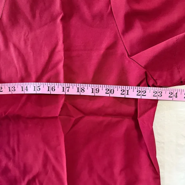 Women's Maroon Two Piece Scrub Set Size XL #260643 Red - Image 4