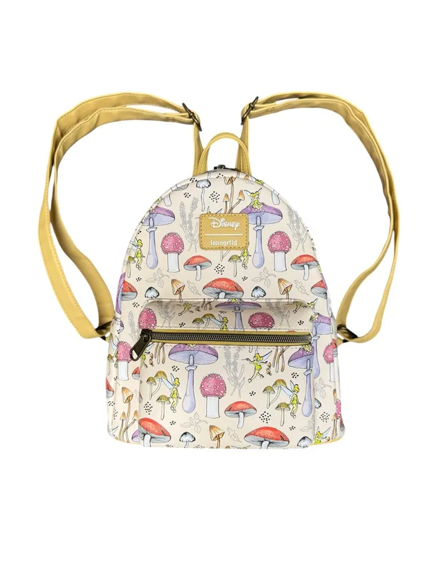Loungefly Disney Peter Pan Tinker Bell Mushrooms Mini Backpack Bag Fairycore - Image 2
